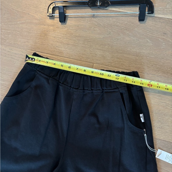 Le Bon Shoppe ARC Pants Barrel Wide Leg 100% cotton pull on Black Canvas Large - Picture 10 of 14